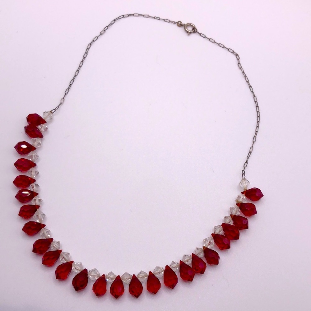 Vintage 30s Glass Beaded Necklace